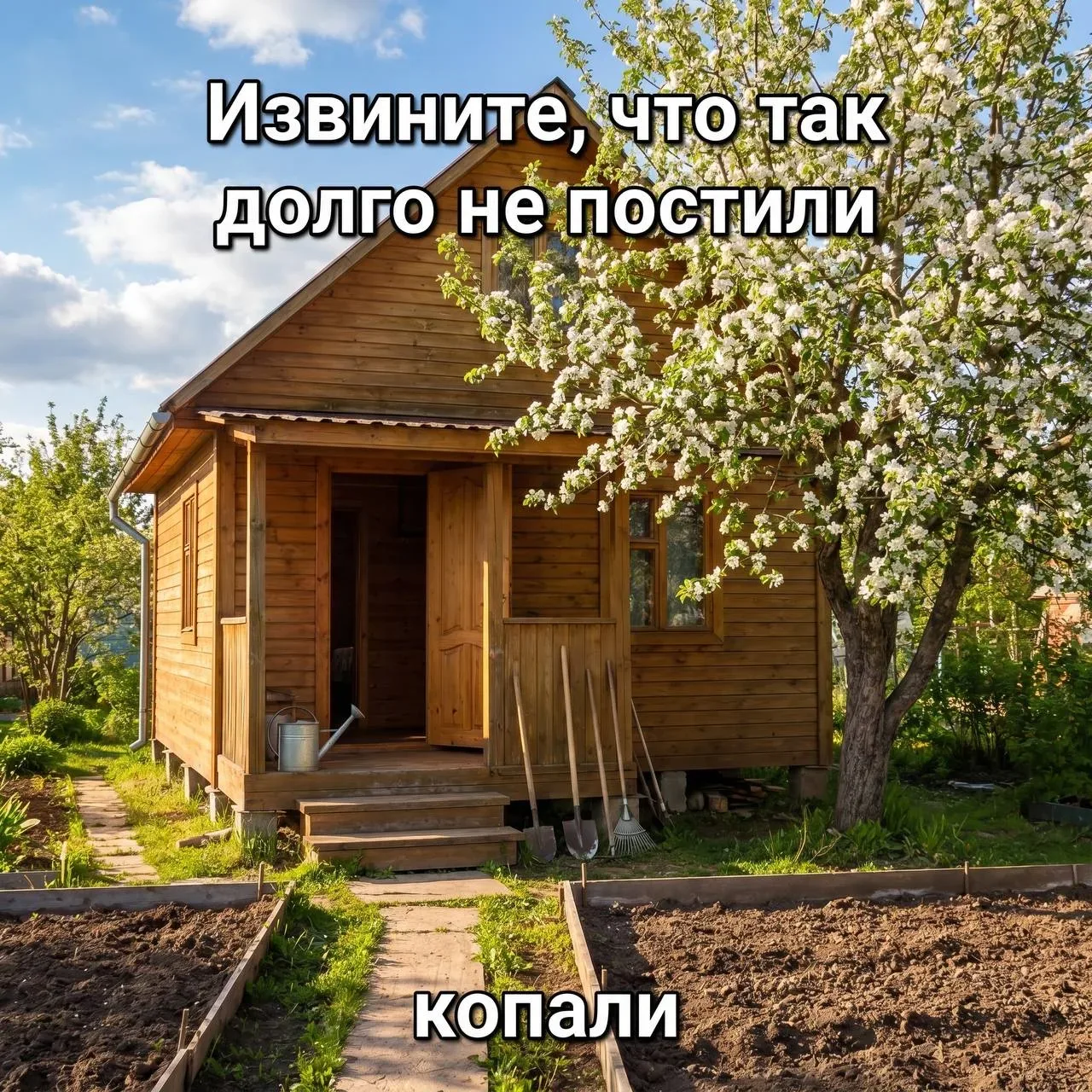 Вы не поверите, но ваши админы обожают заниматься дачными делами!   В выходной мы прячем (ненадолго)
