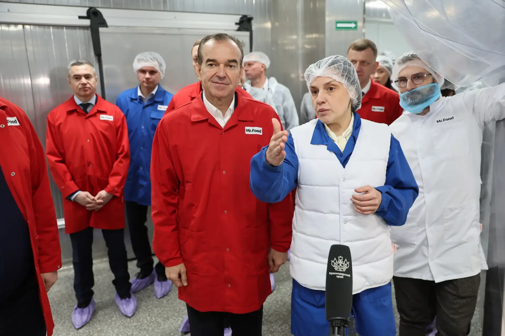 Вениамин Кондратьев посетил предприятие по производству готовой еды в Краснодаре   Крупный проект пи