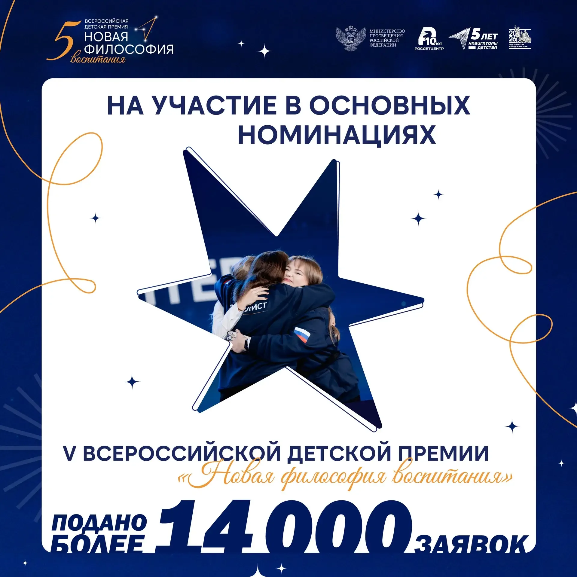 Более 14 000 🤩   Именно столько заявок было подано на участие в основных номинациях V Всероссийской 