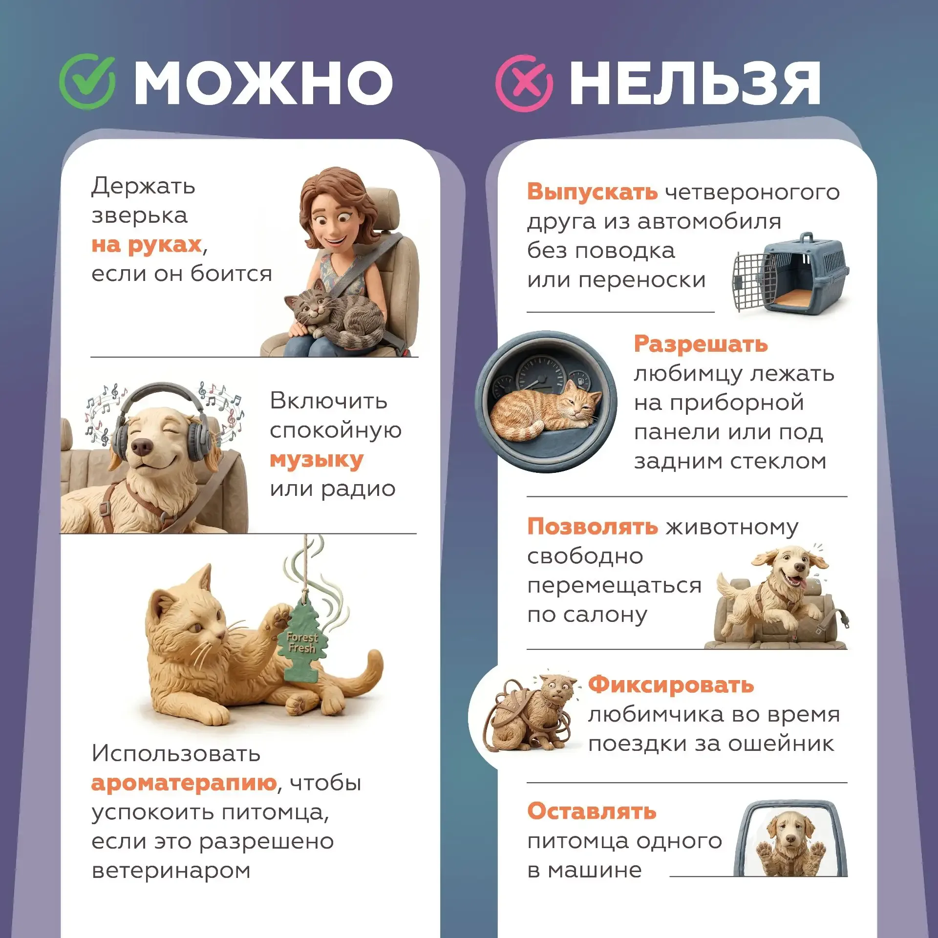 Собираетесь в путешествие на автомобиле с домашними питомцами?   В этом случае очень важно знать пра