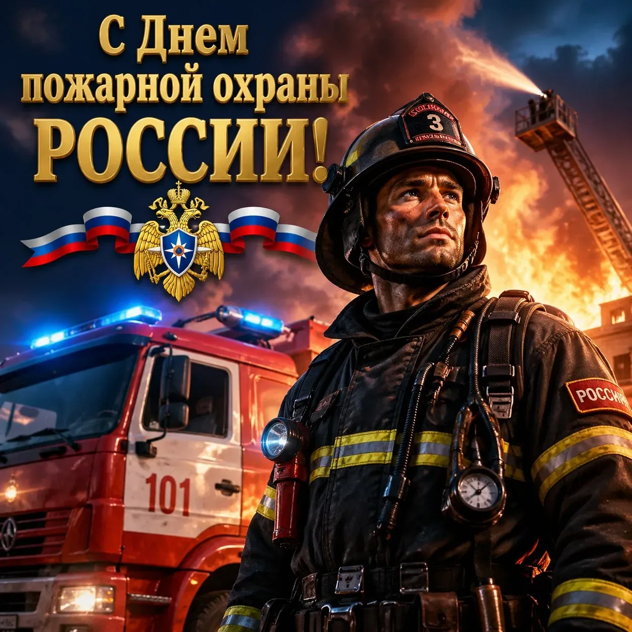 🔥 С Днем пожарной охраны России! 🔥 Сегодня мы чествуем героев в форме, которые стоят на страже нашег