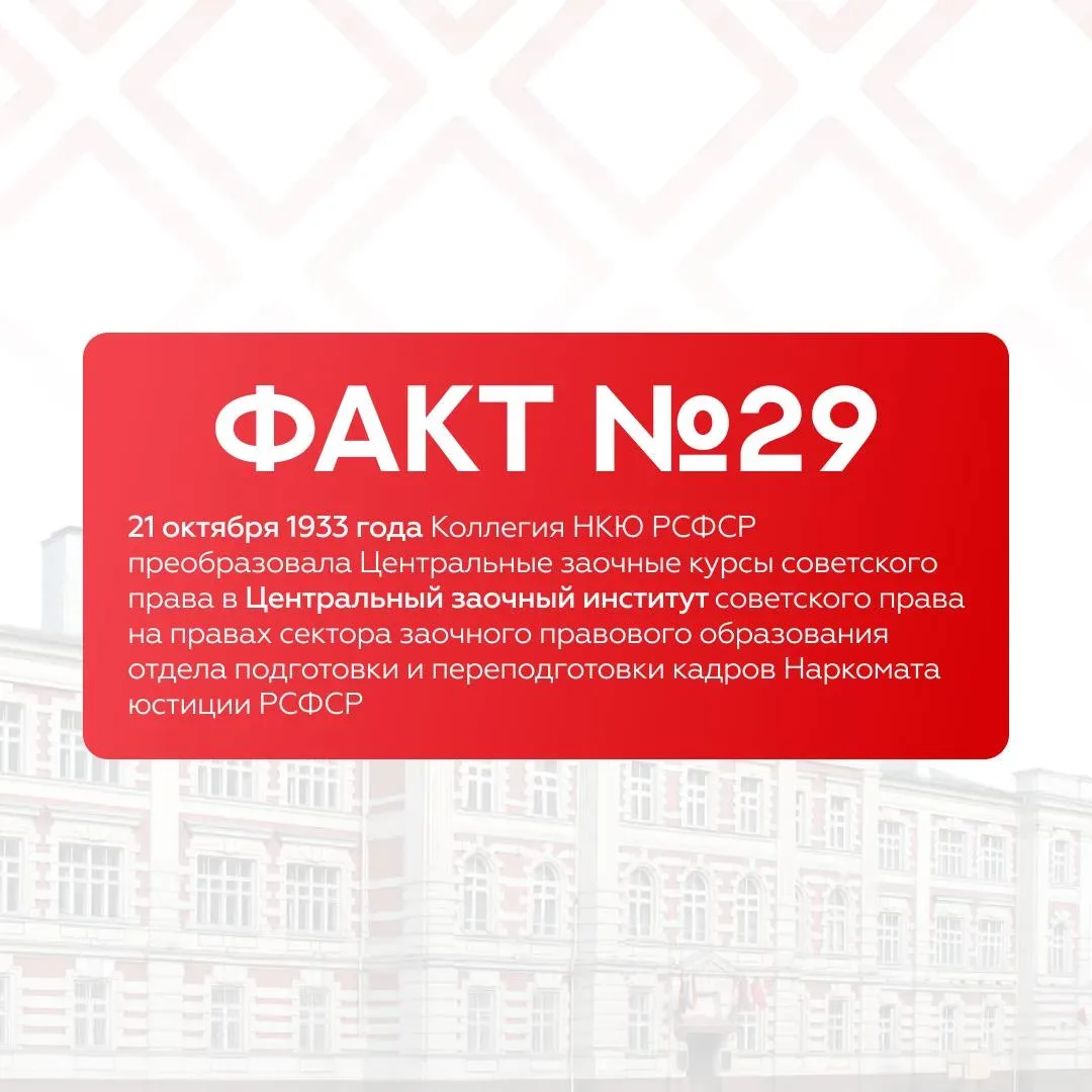 🤩 Продолжаем рассказывать об истории Первого по праву  В 1933 году институт обрел официальный статус