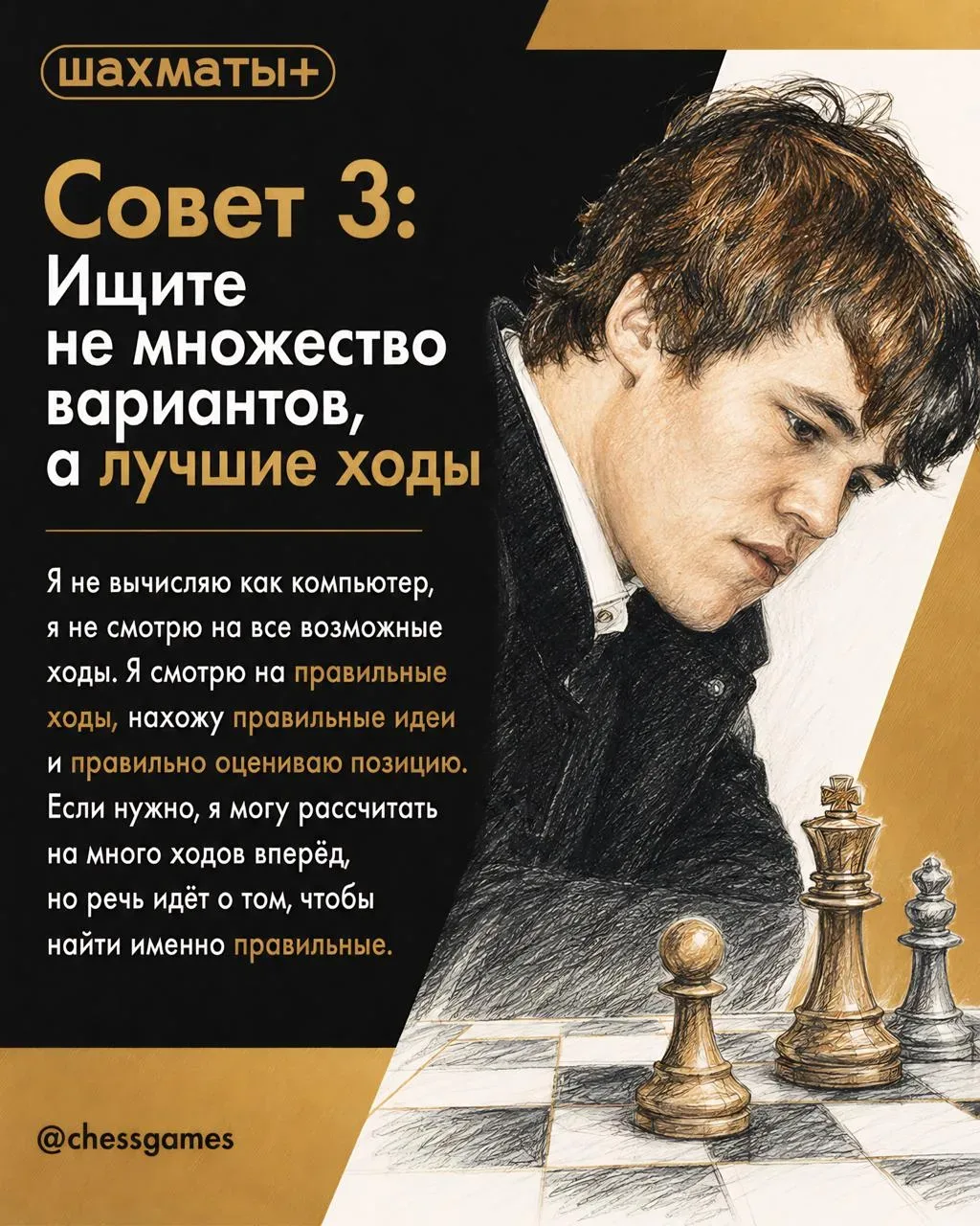 ♟  7 Советов Магнуса Карлсена, которые помогут вам играть лучше  Если бы 16-й чемпион мира составлял