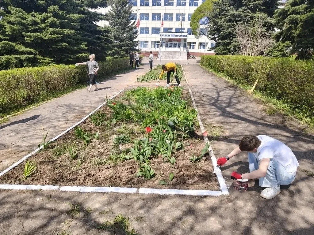 Студенты колледжа «Московия» проходят «зелёную» практику.  Ребята тренируются по профессиональному м