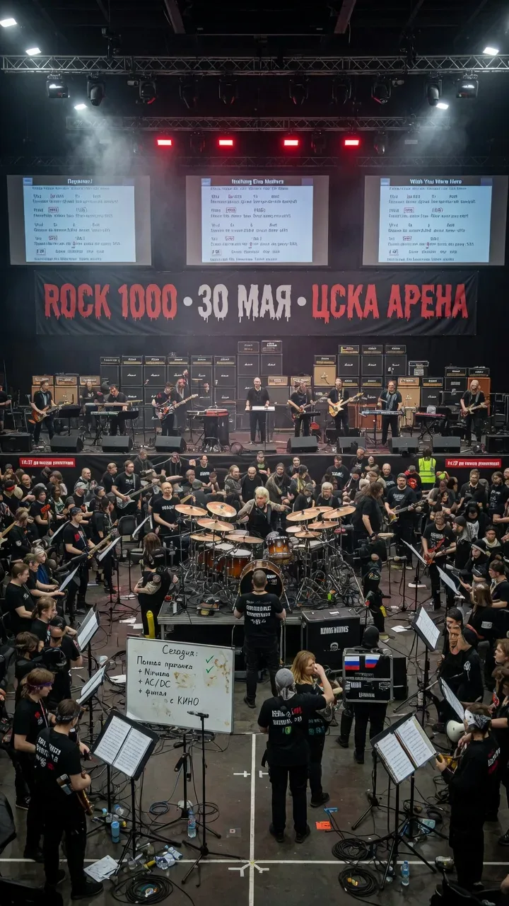 Подготовка к супершоу ROCK 1000 на ЦСКА Арене 30 мая — уже в полном разгаре  Тысяча музыкантов на од