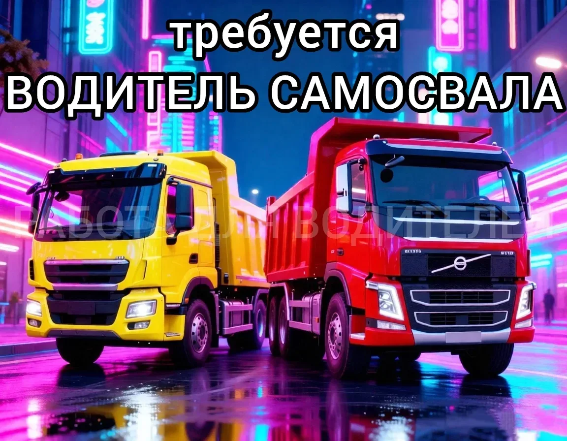 Вакансия ✅ Водитель САМОСВАЛА Москва  👉 Зарплата от 200000руб. на руки за 30 дней вахты, выплачивает