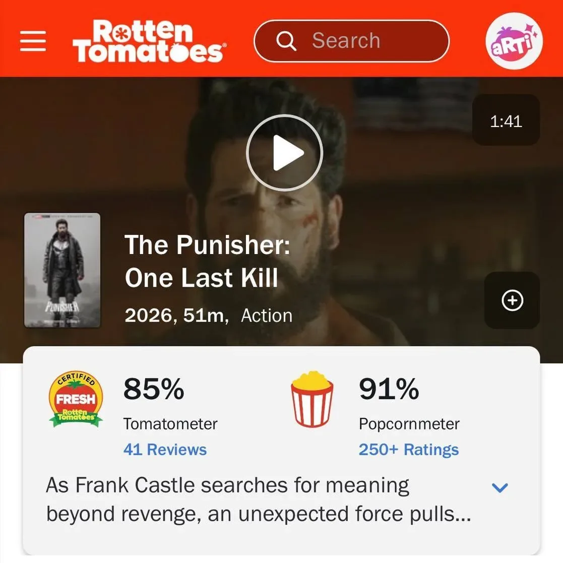 ⚡️ ⚡️ «Каратель: Последнее убийство» — мини-фильм уже ВЫШЕЛ!  На Rotten Tomatoes у картины очень выс
