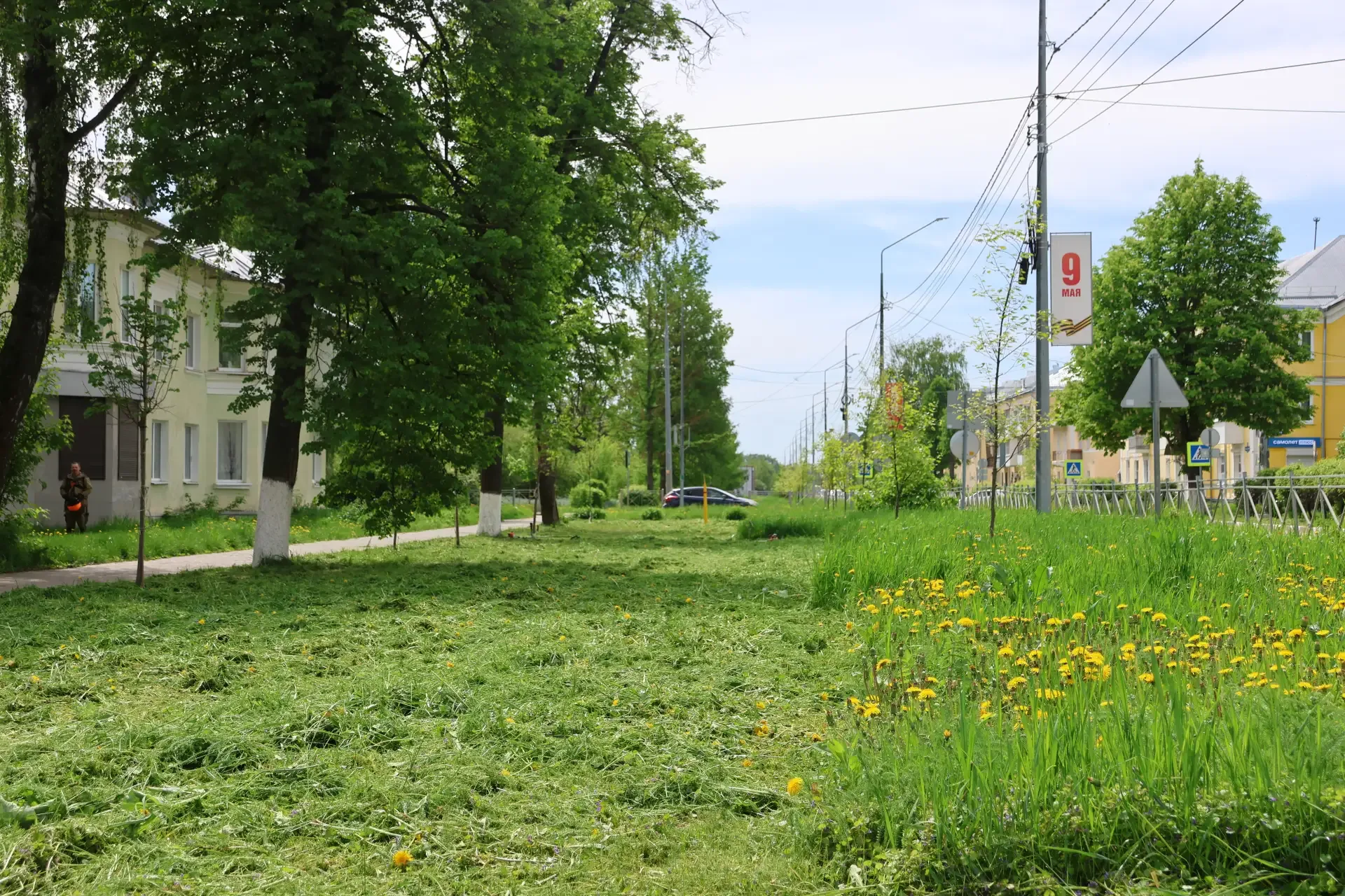 В городе продолжается первый этап покоса травы. Коммунальные службы уже вовсю работают, чтобы привес