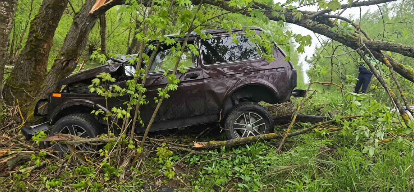 🚨🚔Заокский район. Было вчера утром, на 4 км дороги Малахово-Заокский-Музей Поленово-автоподъезд к на