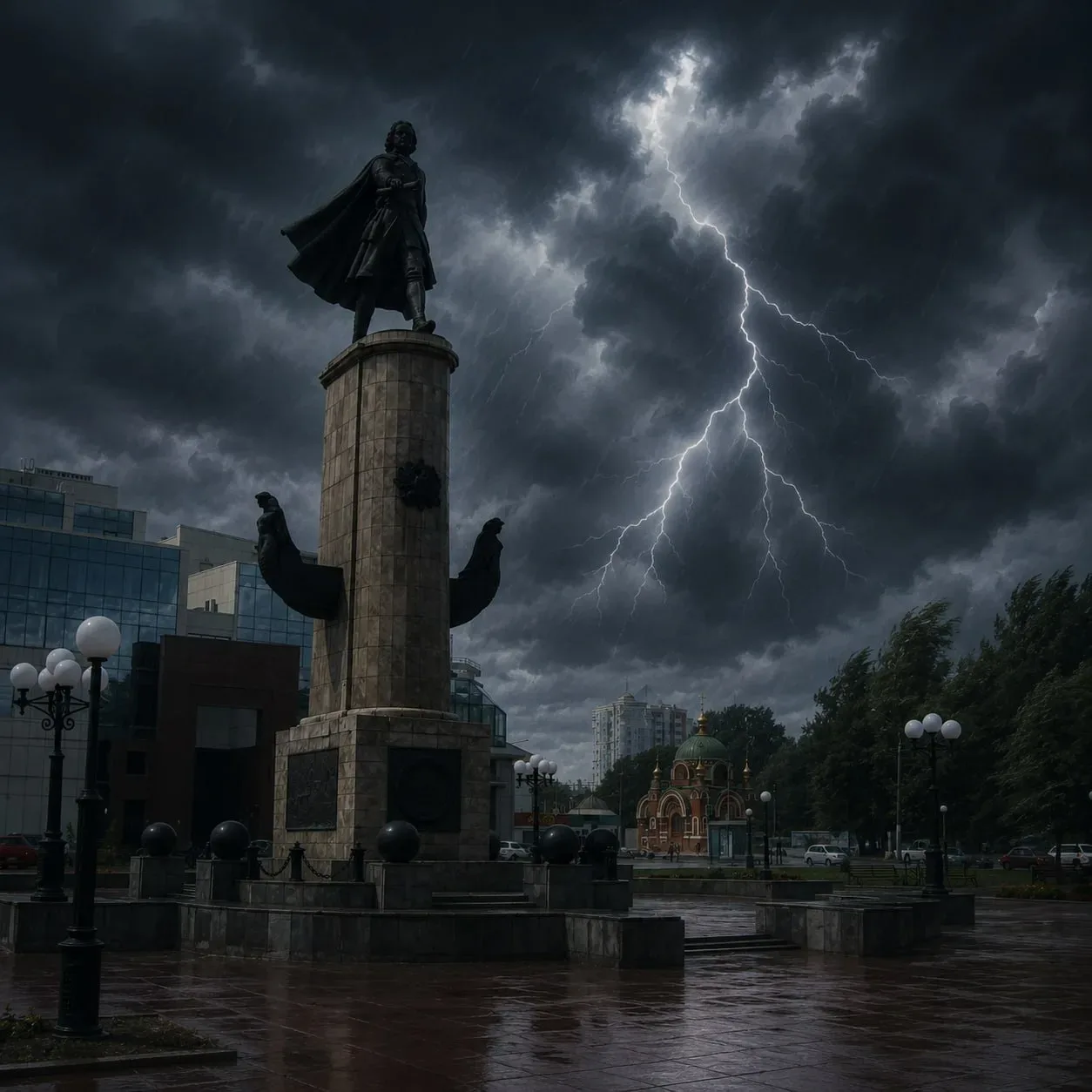 ⚡️ Штормовое предупреждение от МЧС: на Липецкую область надвигаются грозы и сильный ветер  МЧС преду