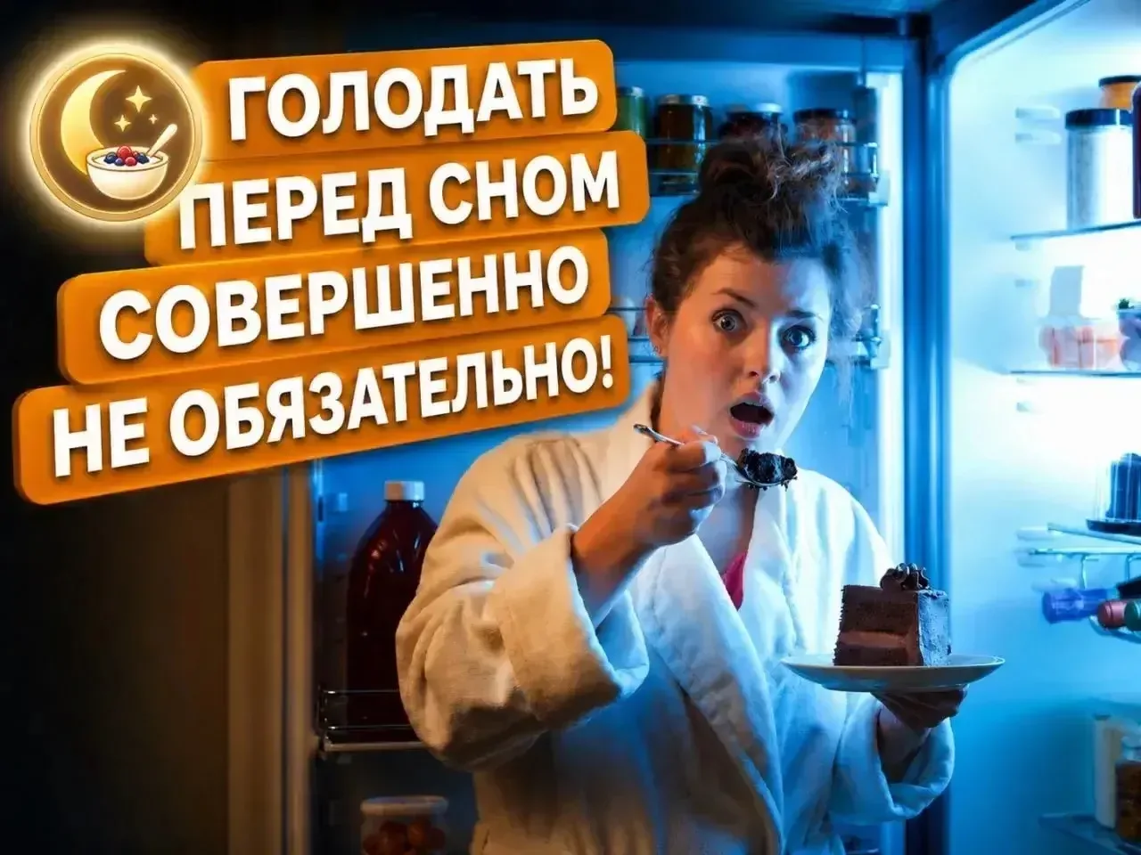 🕰️ Запрет на еду после шести вечера бессмысленен!  Голодать перед сном не нужно. Значение имеет толь