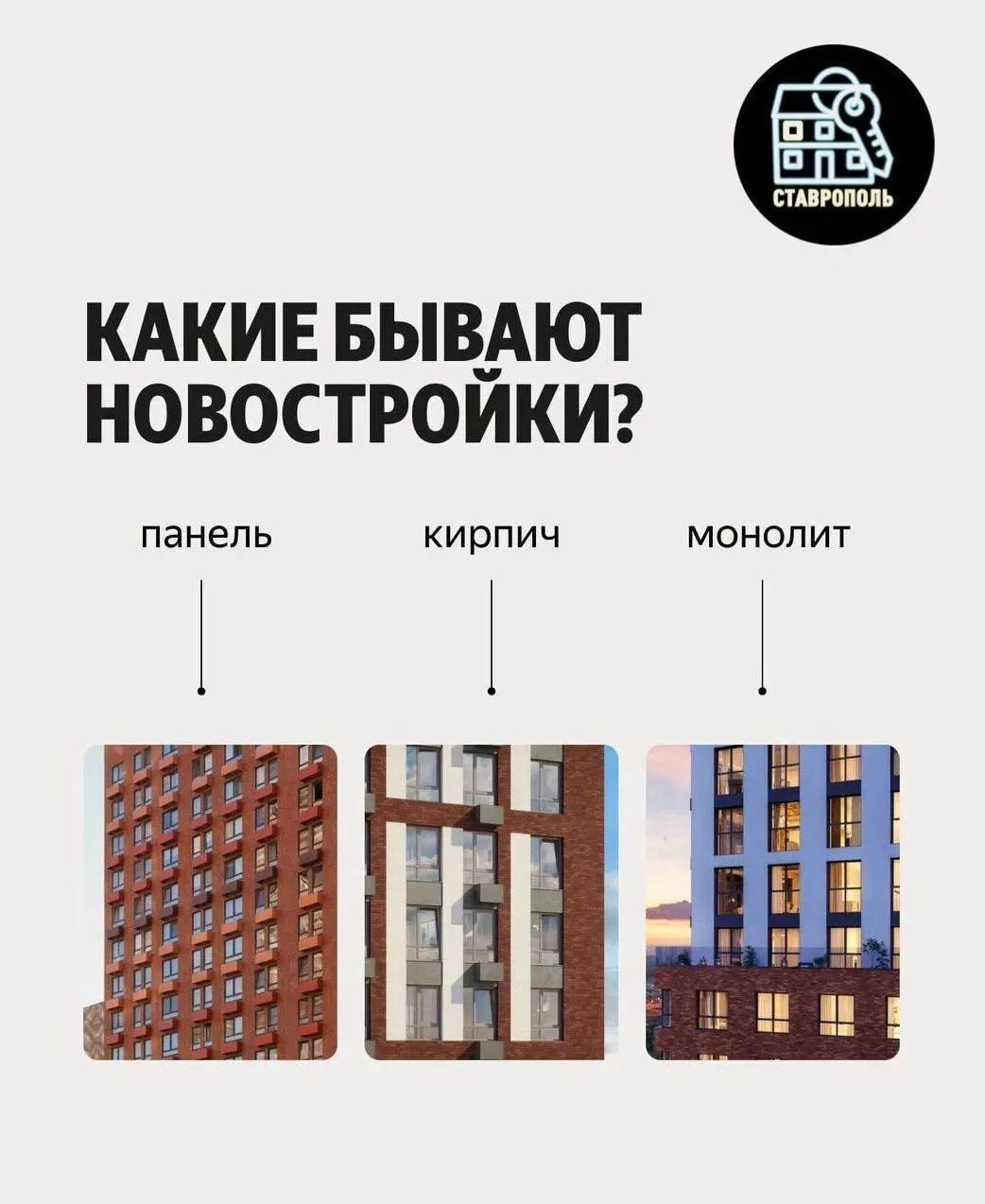 ❓Вы наверно замечали в наших разборах новостроек графу «Материал стен или тип конструкции». Сегодня 