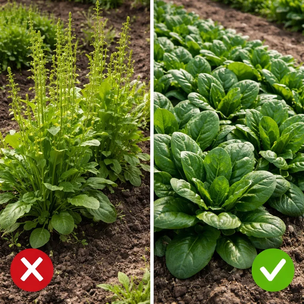 🌿 ПОЧЕМУ ШПИНАТ БЫСТРО ВЫПУСКАЕТ ЦВЕТУШНЫЙ СТЕБЕЛЬ Многие сажают шпинат поздно весной, надеясь на хо
