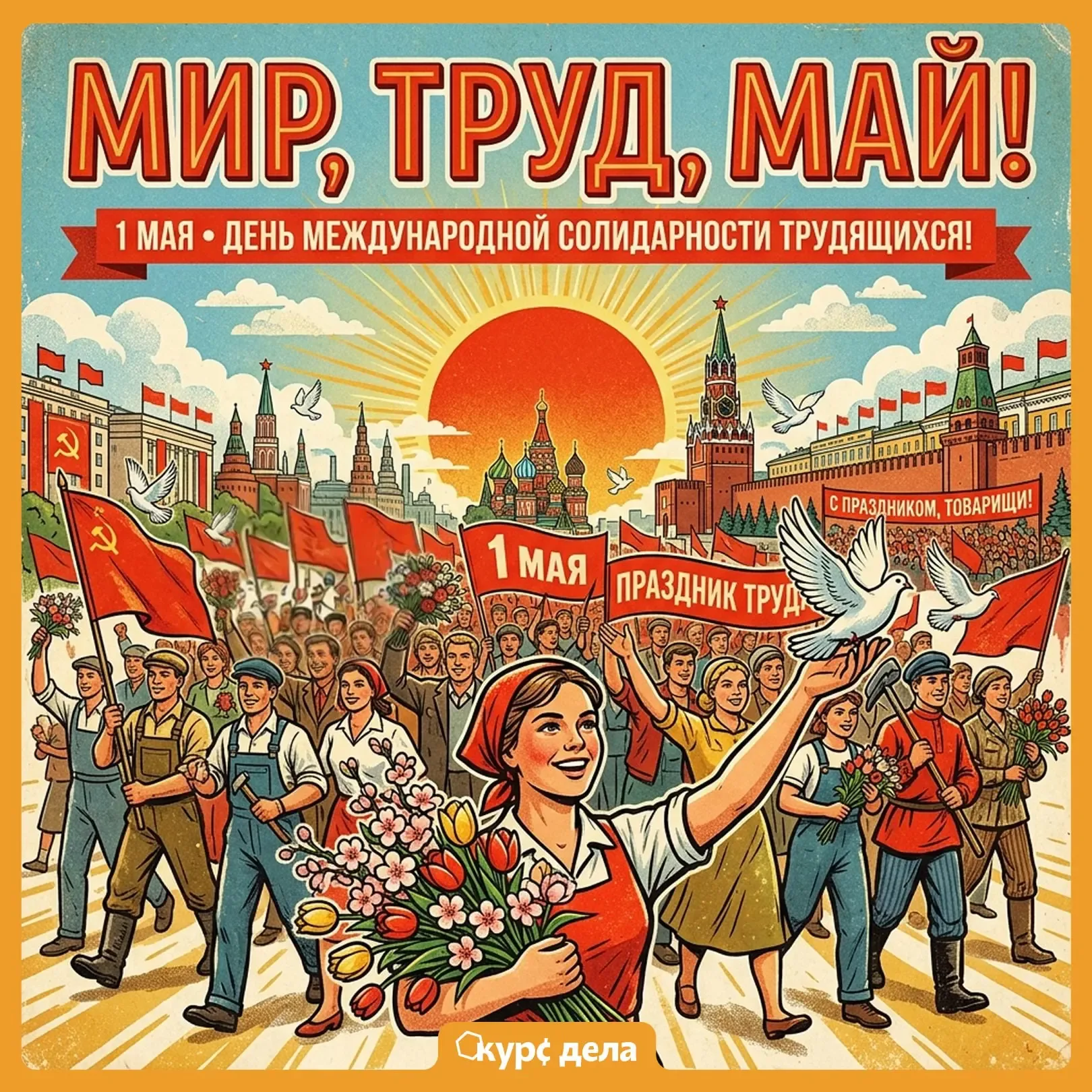 🎉 С праздником Весны и Труда, Челябинск!  В России как государственный праздник День труда закрепилс