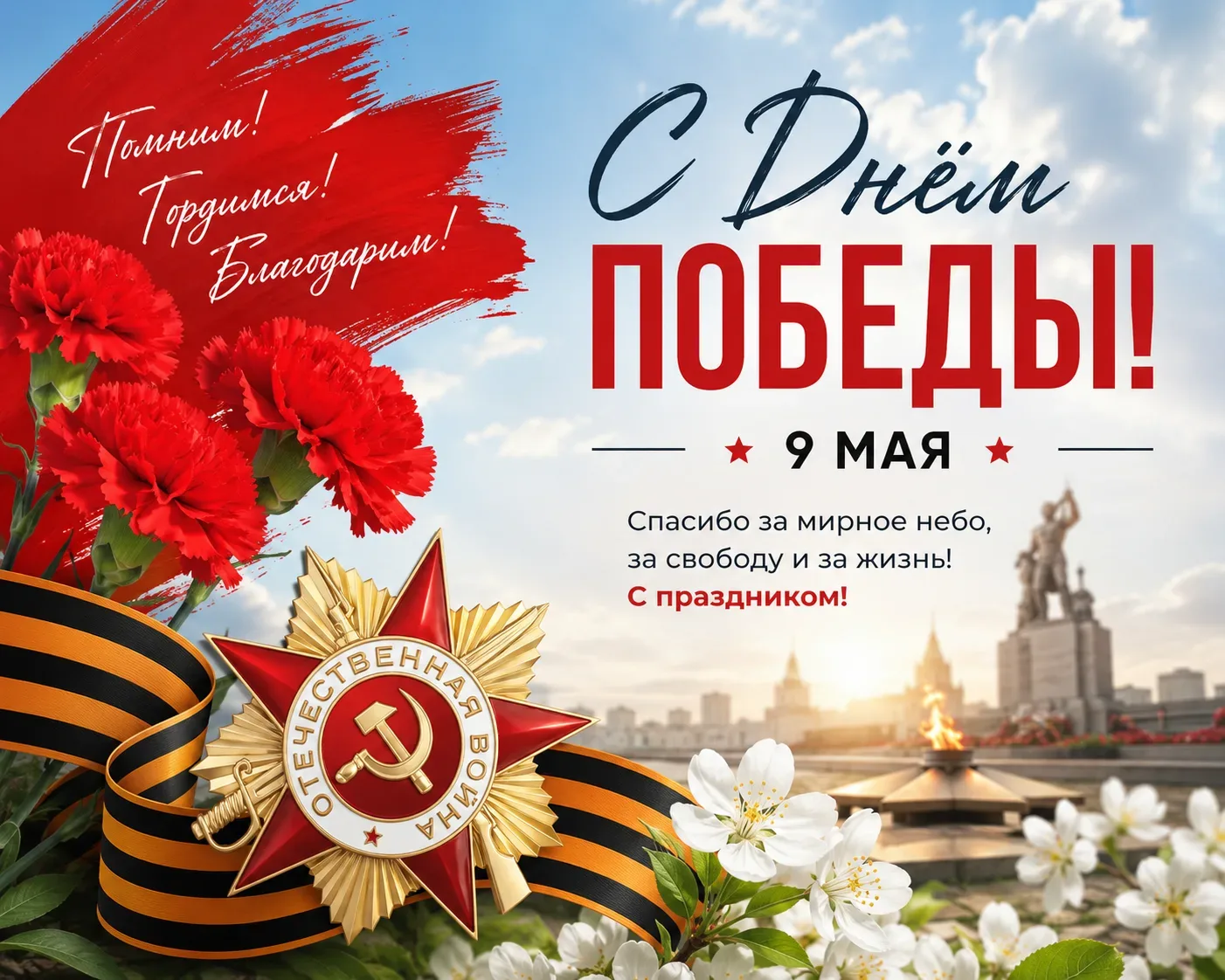 🌷9 Мая — это день памяти, силы духа и огромной благодарности поколению, которое отстояло нашу страну