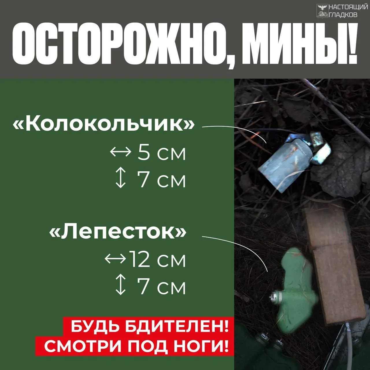 Уважаемые жители Валуйского округа!  Администрация округа предупреждает о возможной опасности — мина