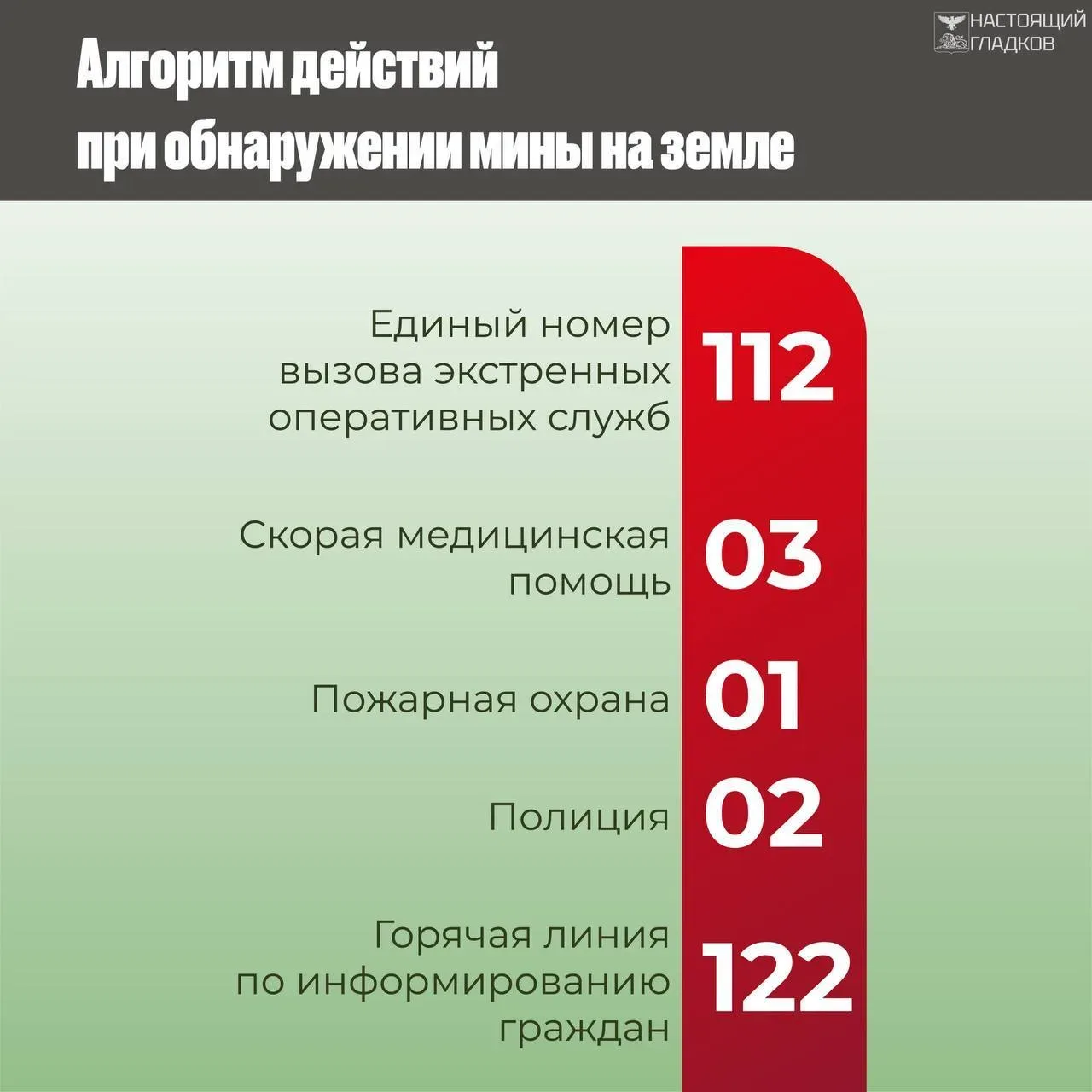 Уважаемые жители Валуйского округа!  Администрация округа предупреждает о возможной опасности — мина