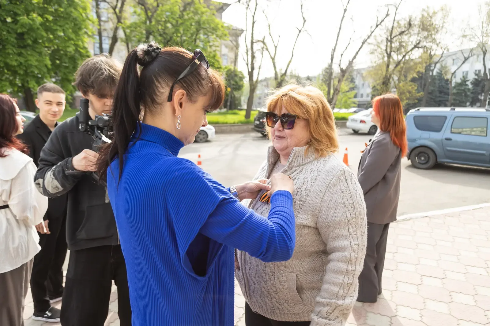 В День Победы студенты Академии раздали более 500 георгиевских лент  У монумента выдающемуся поэту, 
