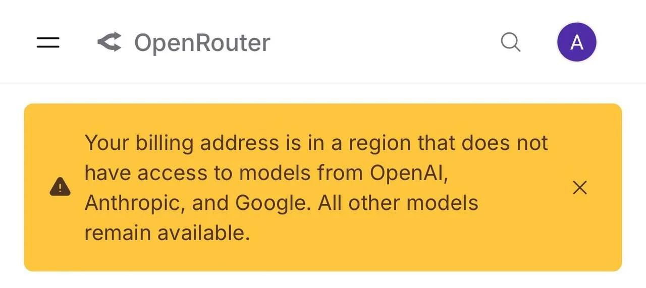 ⚡Внезапно: платформа OpenRouter закрыла российским пользователям доступ к API ChatGPT, Claude и Gemi