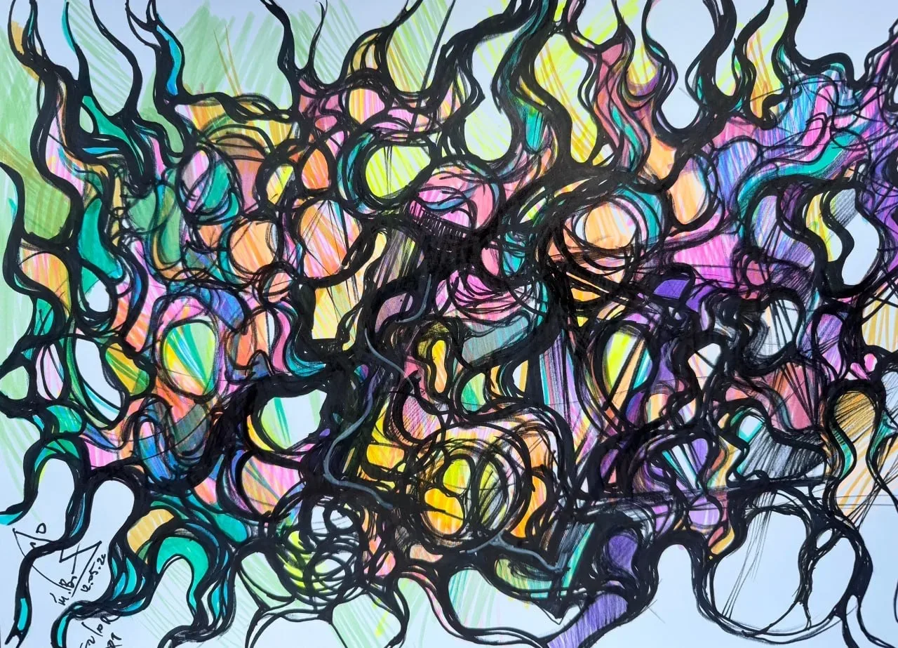❤️ А вот моя готовая работа!  #НейроГрафика. Color! Как работать с цветом? Знать его Архетипические 