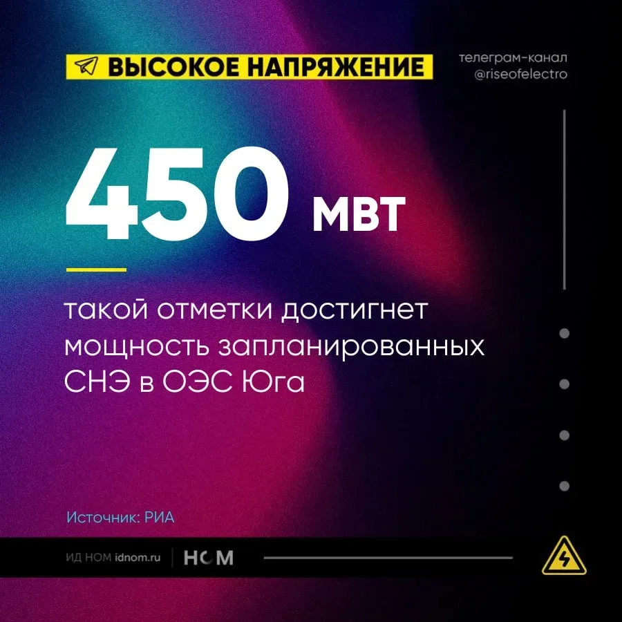 Накопители: еще 100 МВт для ОЭС Юга   ▪️ Расширение запретов на майнинг – не единственная тема сегод
