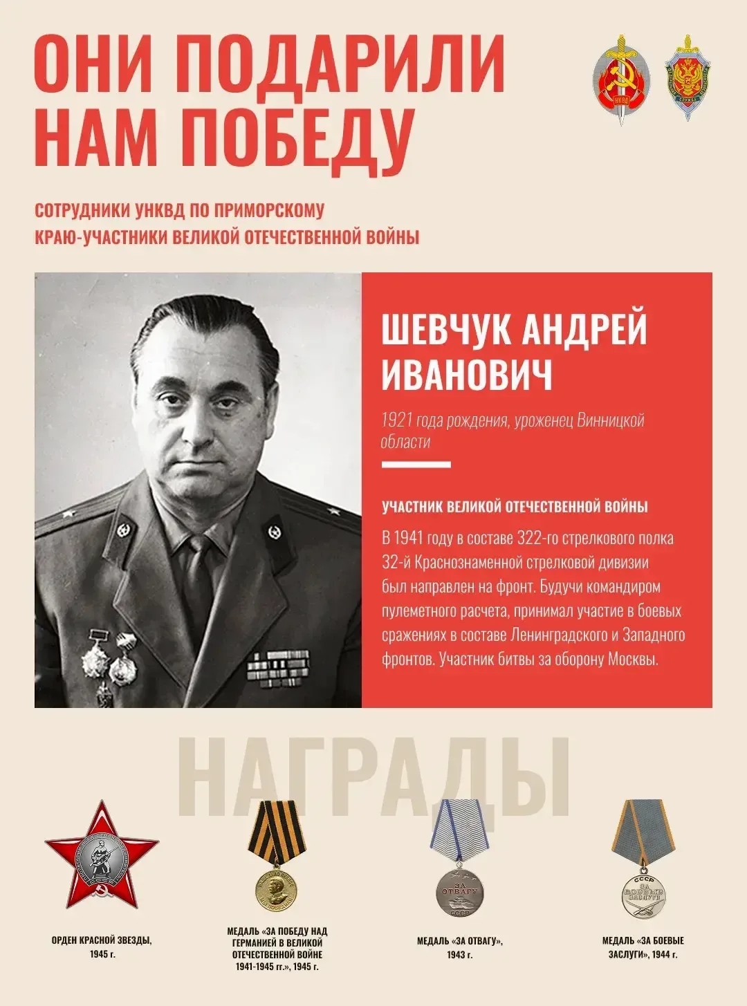 Сотрудники УНКВД по Приморскому краю - герои Великой Отечественной войны.  Люди священного долга ❤️ 