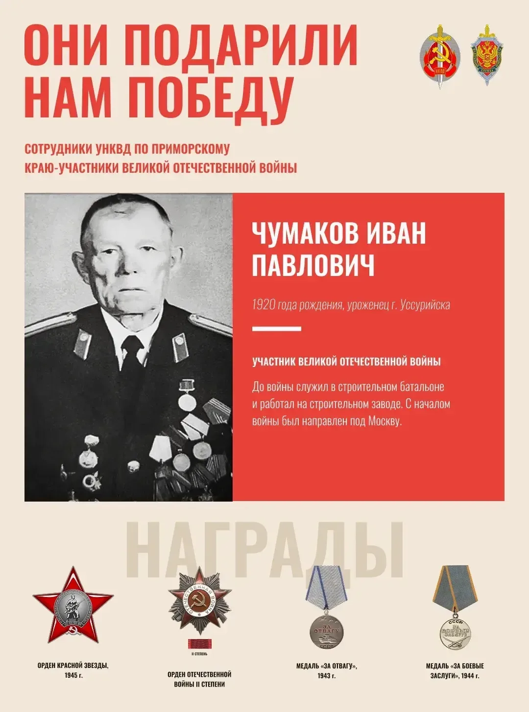 Сотрудники УНКВД по Приморскому краю - герои Великой Отечественной войны.  Люди священного долга ❤️ 