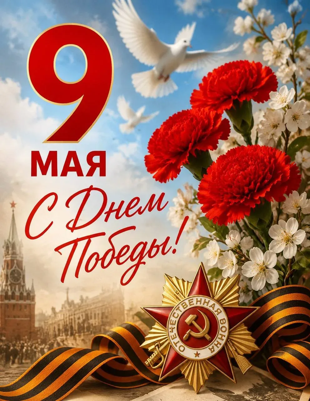 Поздравляем с Днём Победы! 🇷🇺 Мы чтим память героев, сражавшихся за нашу свободу 👏🏻    Желаем вам ми
