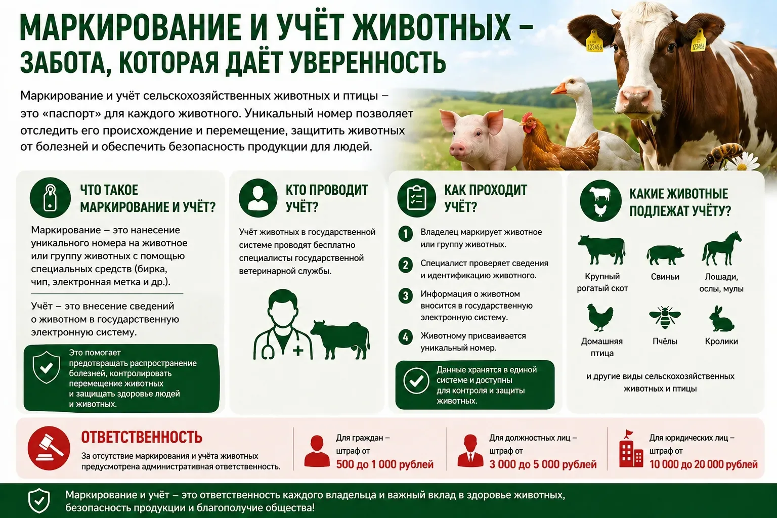 Что такое маркирование и учёт животных и зачем это нужно?   На территории Челябинской области с 2021