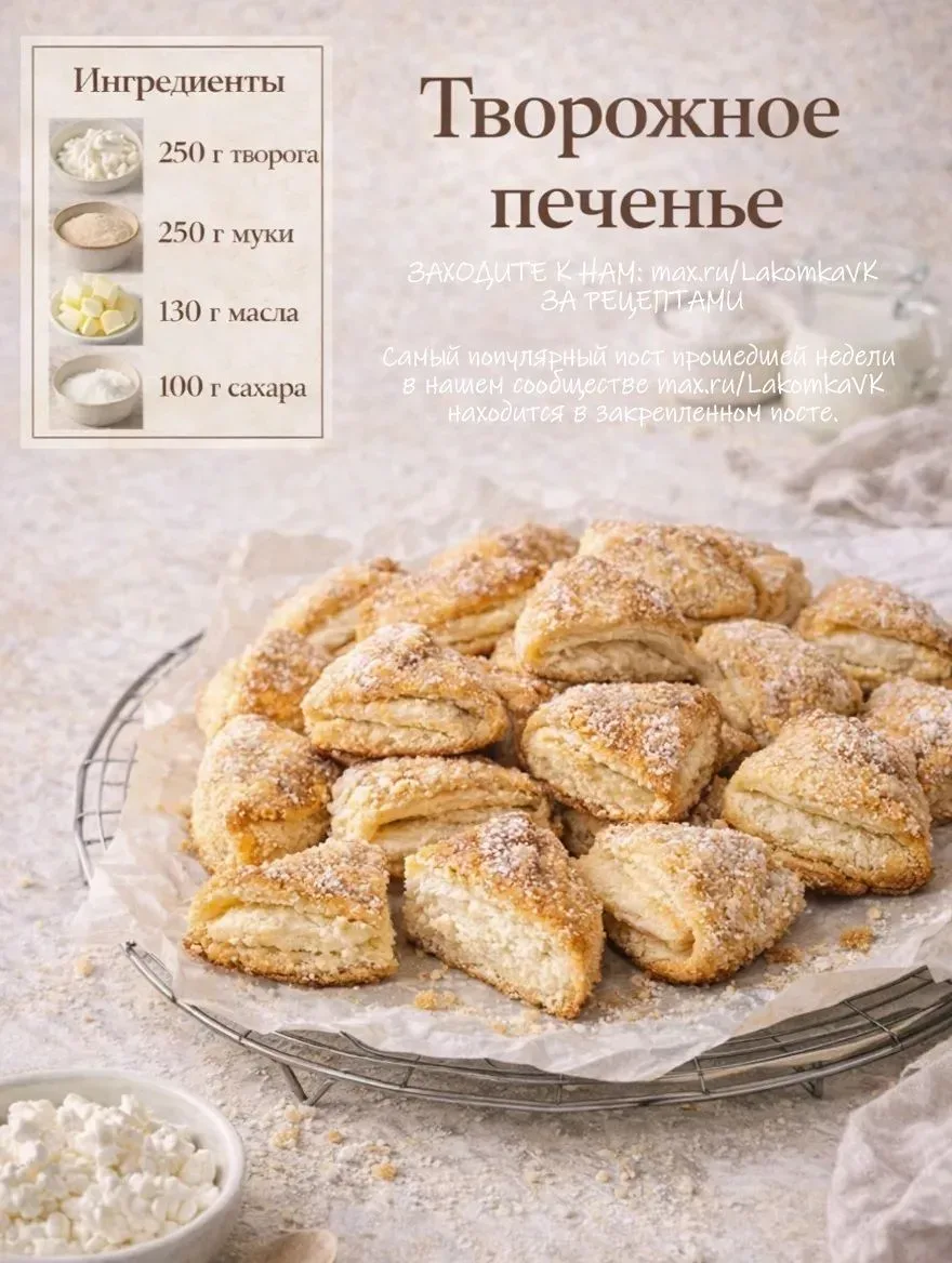 5 ДЕСЕРТОВ ИЗ ТВОРОГА  1. ТВОРОЖНЫЕ БУЛОЧКИ  Ингредиенты: • творог - 250 г • мука - 400 г • сливочно