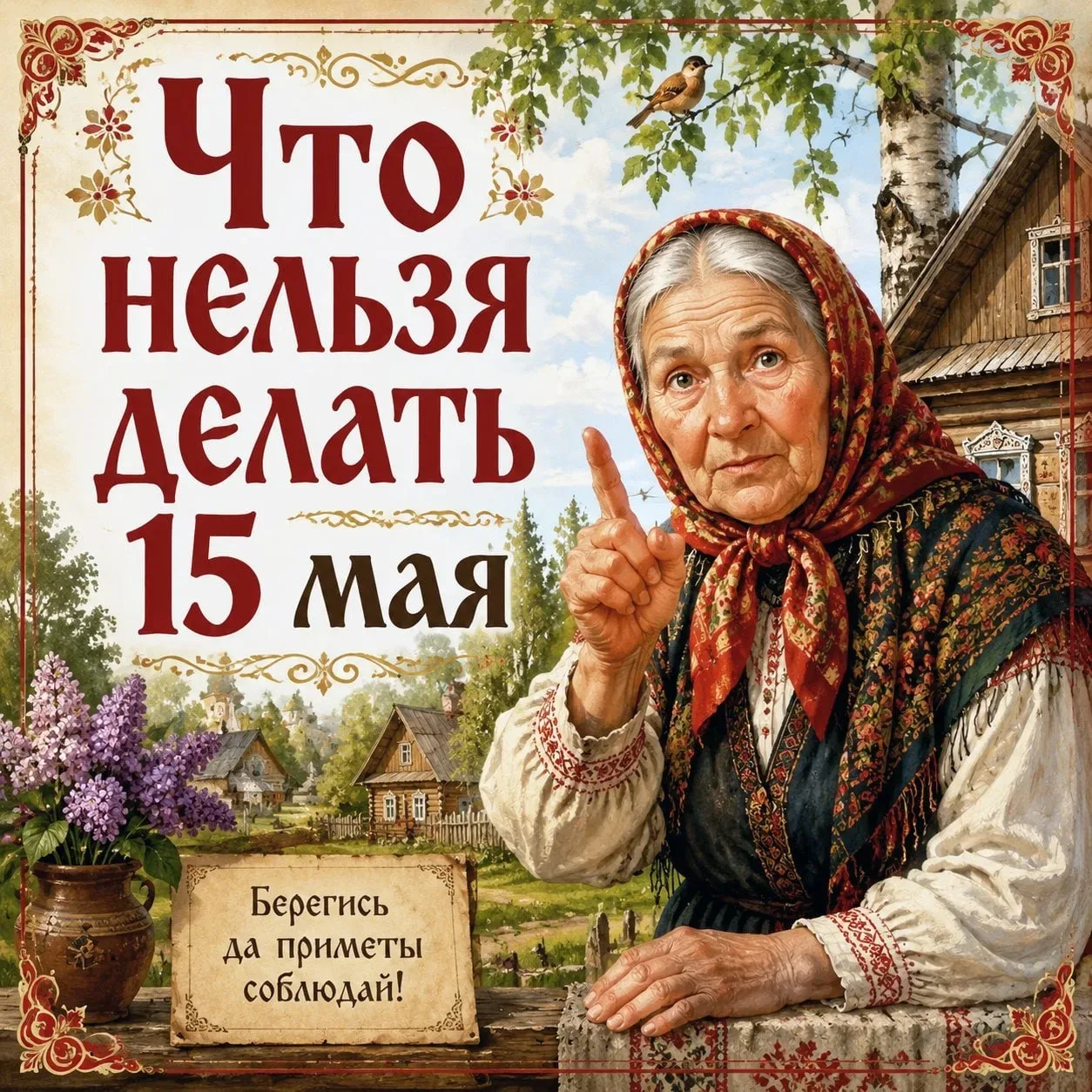 🚫 Что нельзя делать 15 мая 🌿  В этот день старались избегать обмана, ссор и беспорядка, чтобы сохран