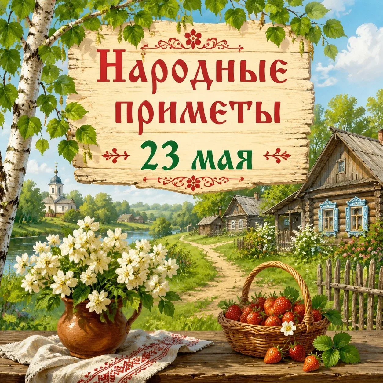 🌿 Народные приметы 23 мая 🌿  День почитания Матушки Сырой Земли, целебных трав и первых даров природ