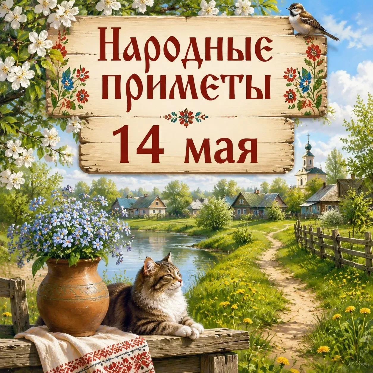 🌿 14 мая — Еремей Запашник: народные приметы 🌿  ❄️ Приметы погоды:  • Ясный рассвет — к солнечному л