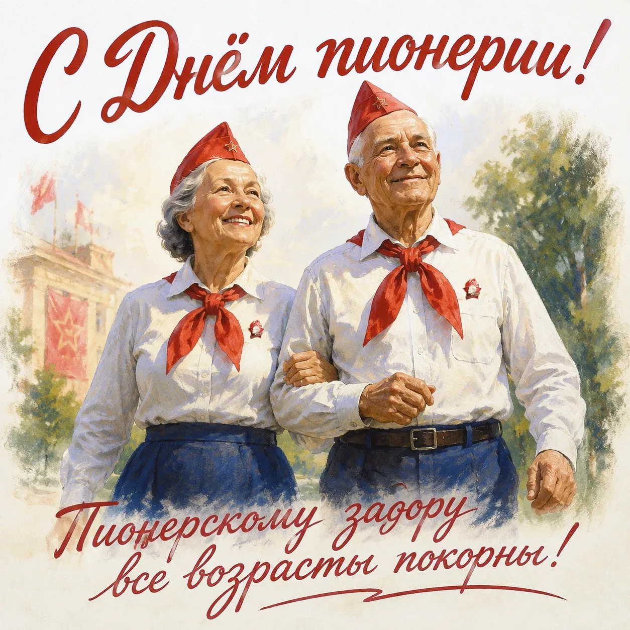 С Днём пионерии!   Пионерскому задору все возрасты покорны!  Ваш 🎉 @Tut_prazdnik