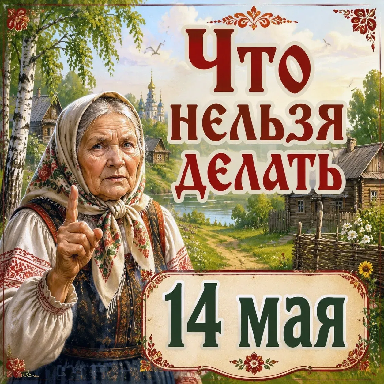 🚫 14 мая — Что нельзя делать 🌿  В этот день старались жить в мире, трудиться и избегать поступков, к
