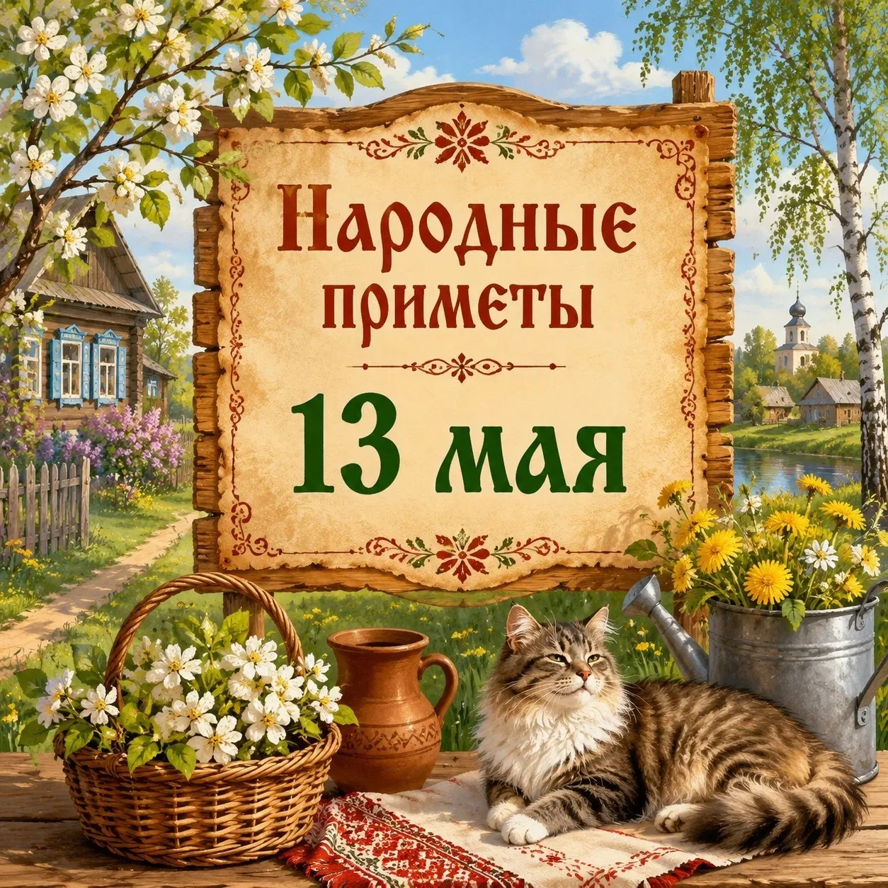 🌿 Народные приметы13 мая — Яков Тёплый  🌿  День домашнего уюта, заботы о здоровье и весеннего обновл