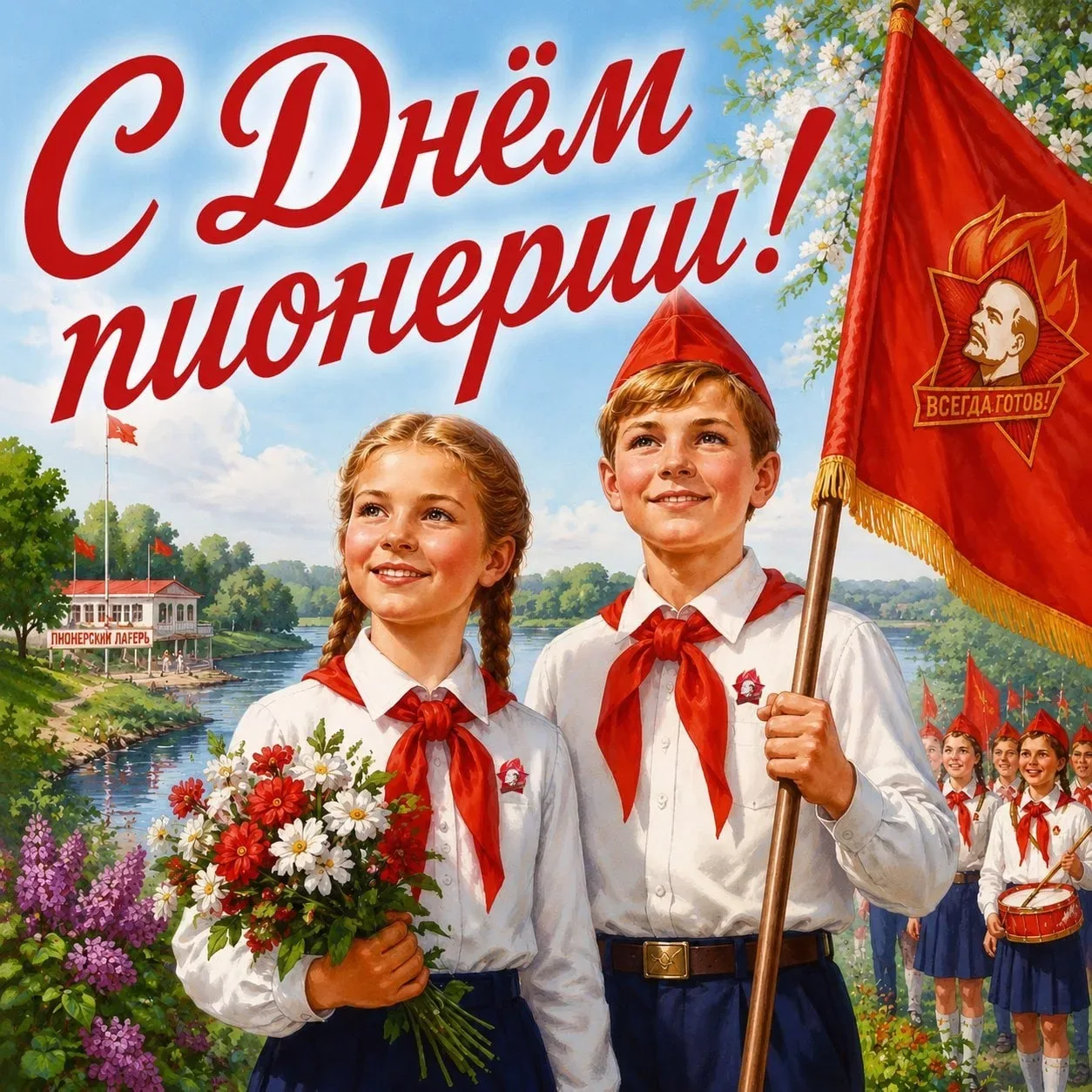 ❤️ С Днём пионерии!  С тёплой ностальгией вспоминается время красных галстуков, дружных линек, пионе