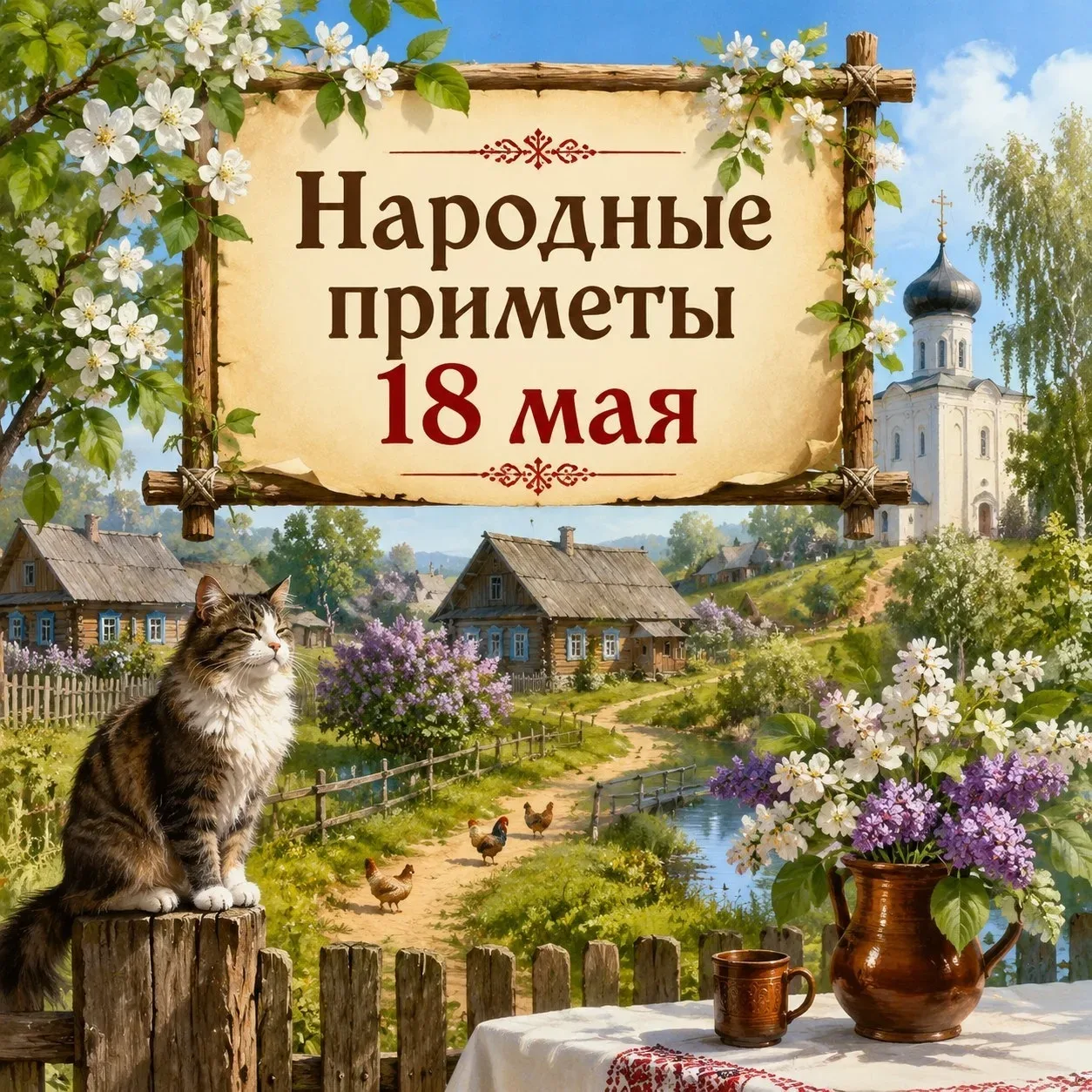 🌿 Народные приметы18 мая — Арина Капустница 🌿  День, когда особенно заботились о доме, семье и будущ