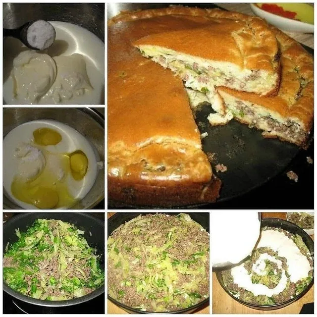 Супер нежный пирог с капустой и мясом😍 ᅠ 📌 Ингредиенты: ᅠ 🔸капуста свежая- половинка маленького коча
