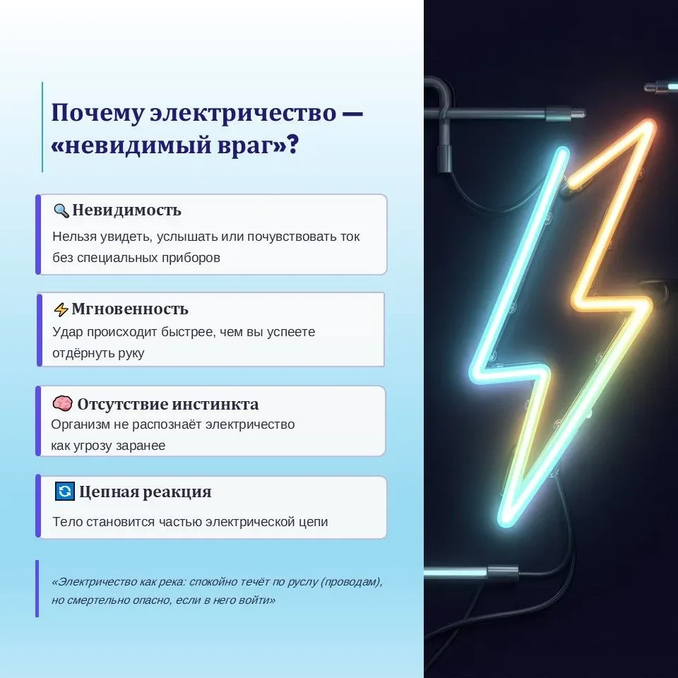 Расскажите детям об опасности электричества! С ранних лет людям дают знания о созидательной, и, в то