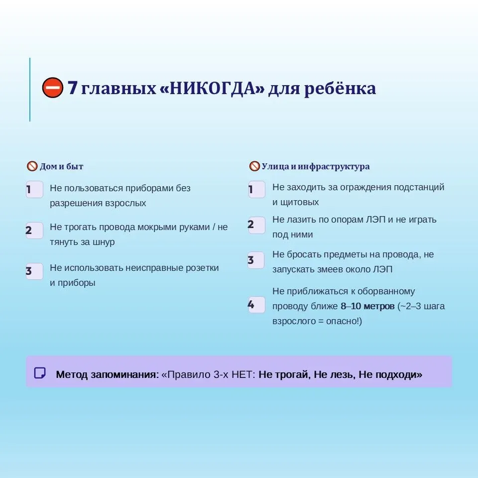 Расскажите детям об опасности электричества! С ранних лет людям дают знания о созидательной, и, в то