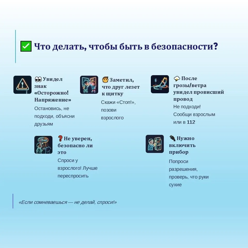 Расскажите детям об опасности электричества! С ранних лет людям дают знания о созидательной, и, в то