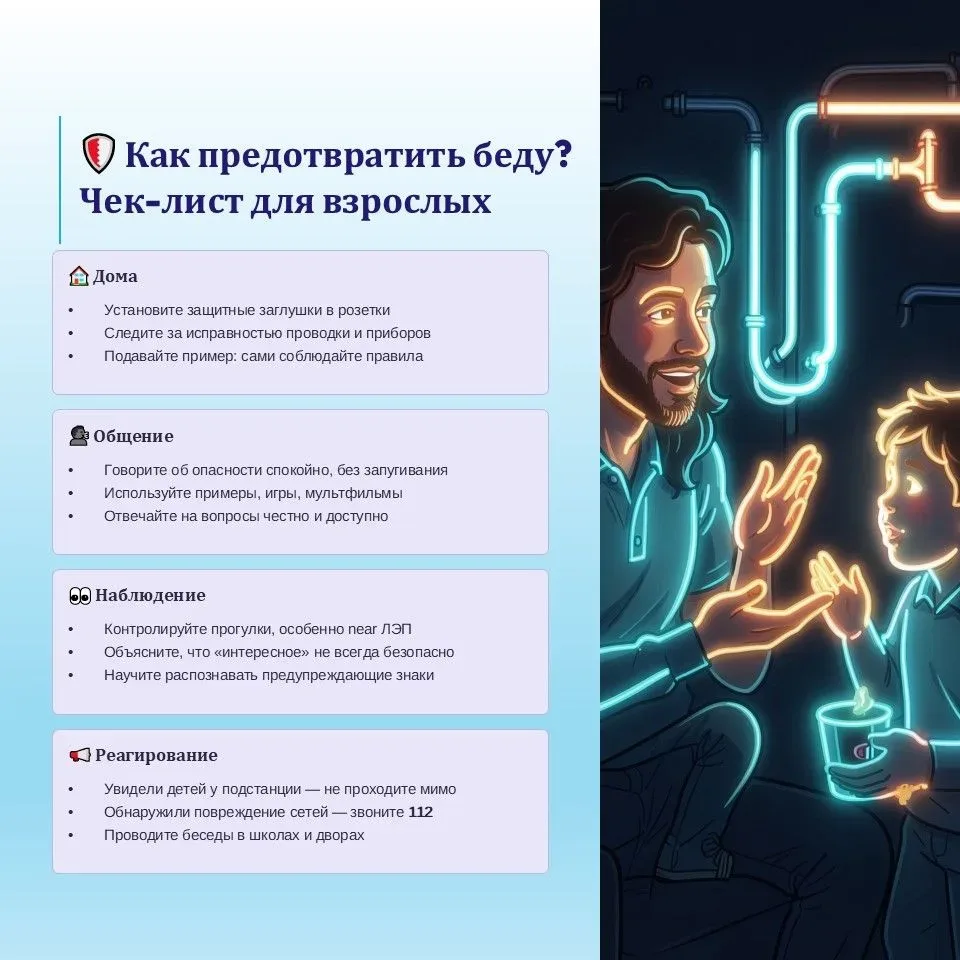 Расскажите детям об опасности электричества! С ранних лет людям дают знания о созидательной, и, в то