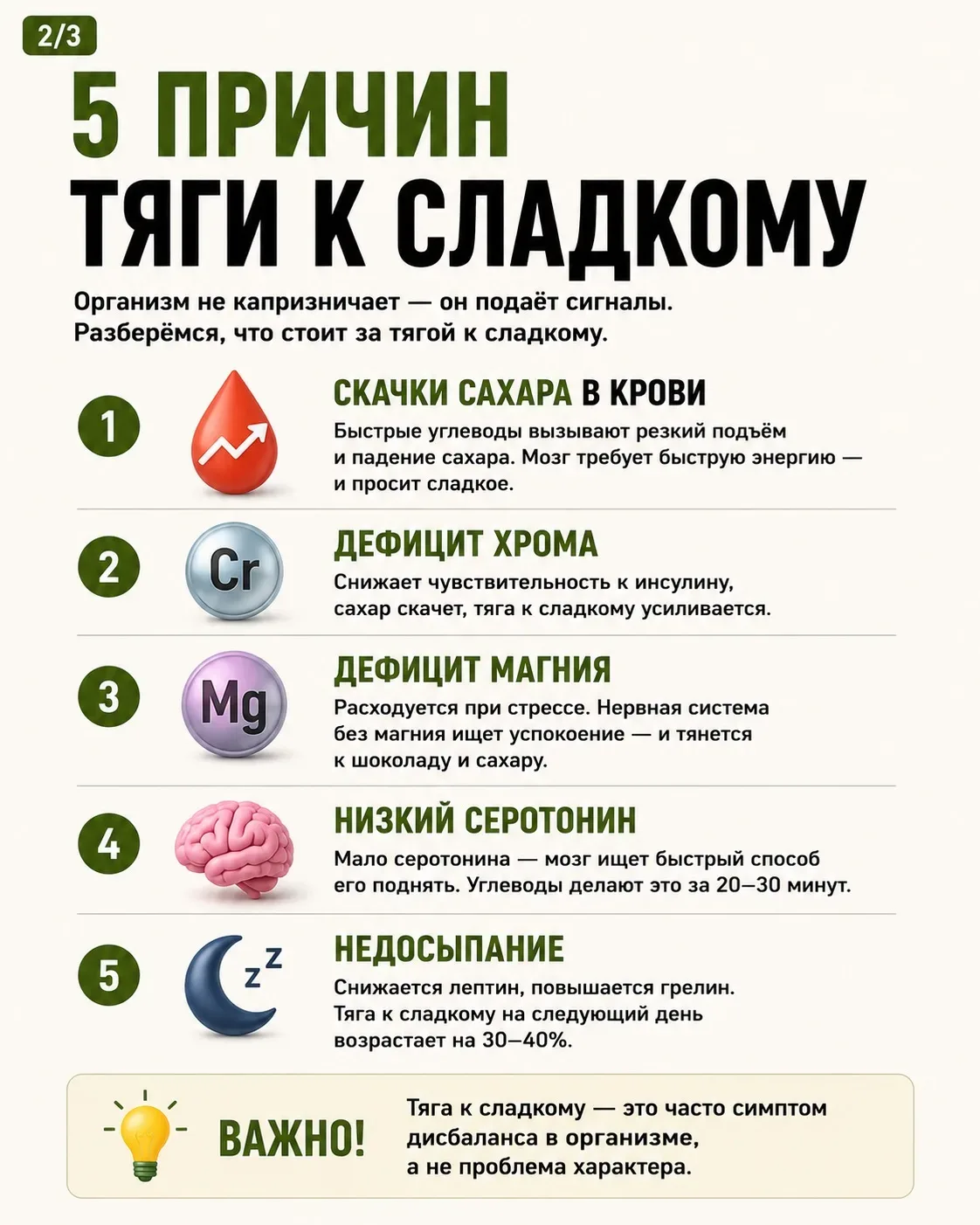 Постоянно тянет на сладкое — это не отсутствие силы воли. Это сигналы организма, которые многие года