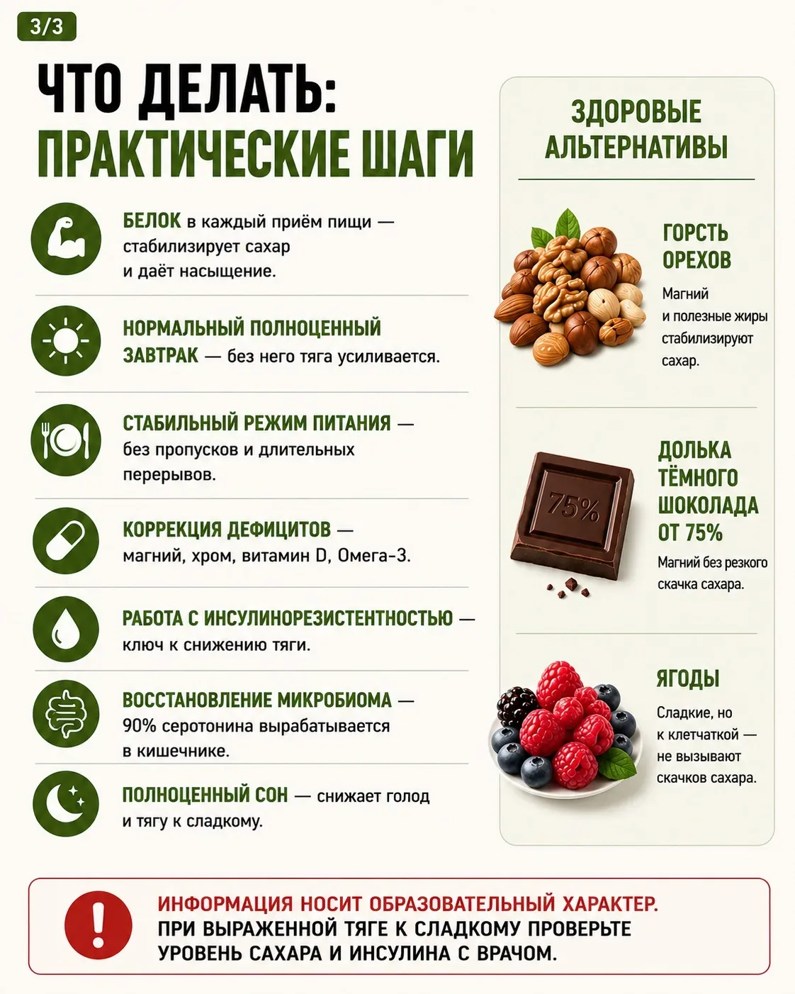 Постоянно тянет на сладкое — это не отсутствие силы воли. Это сигналы организма, которые многие года