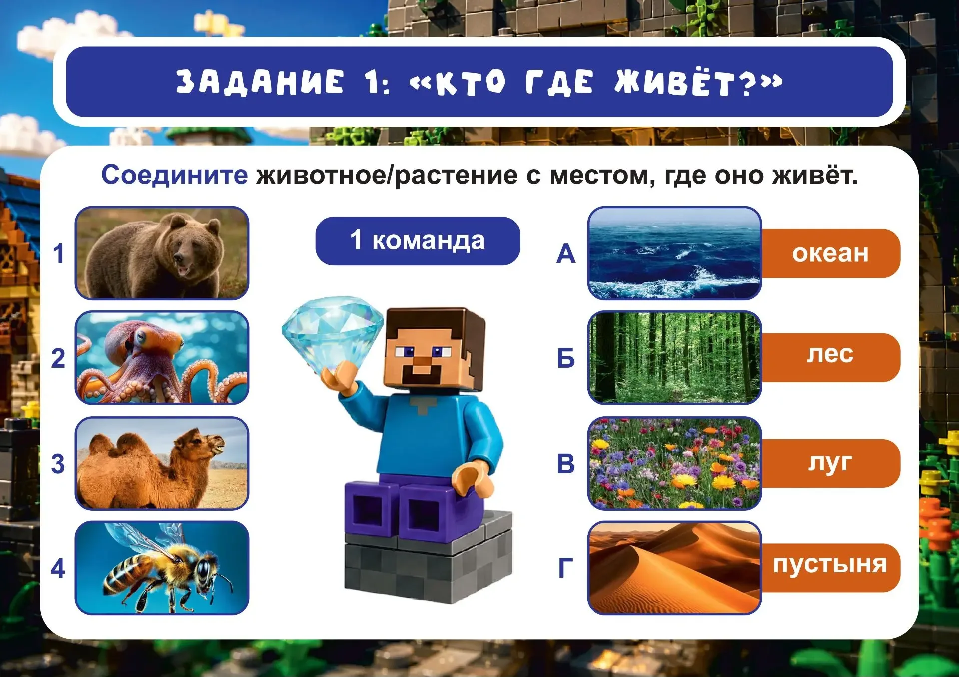 КРАФТ-КВИЗ: Легендарное завершение учебного года в стиле Майнкрафт!  Учебный год на финише. Дети меч