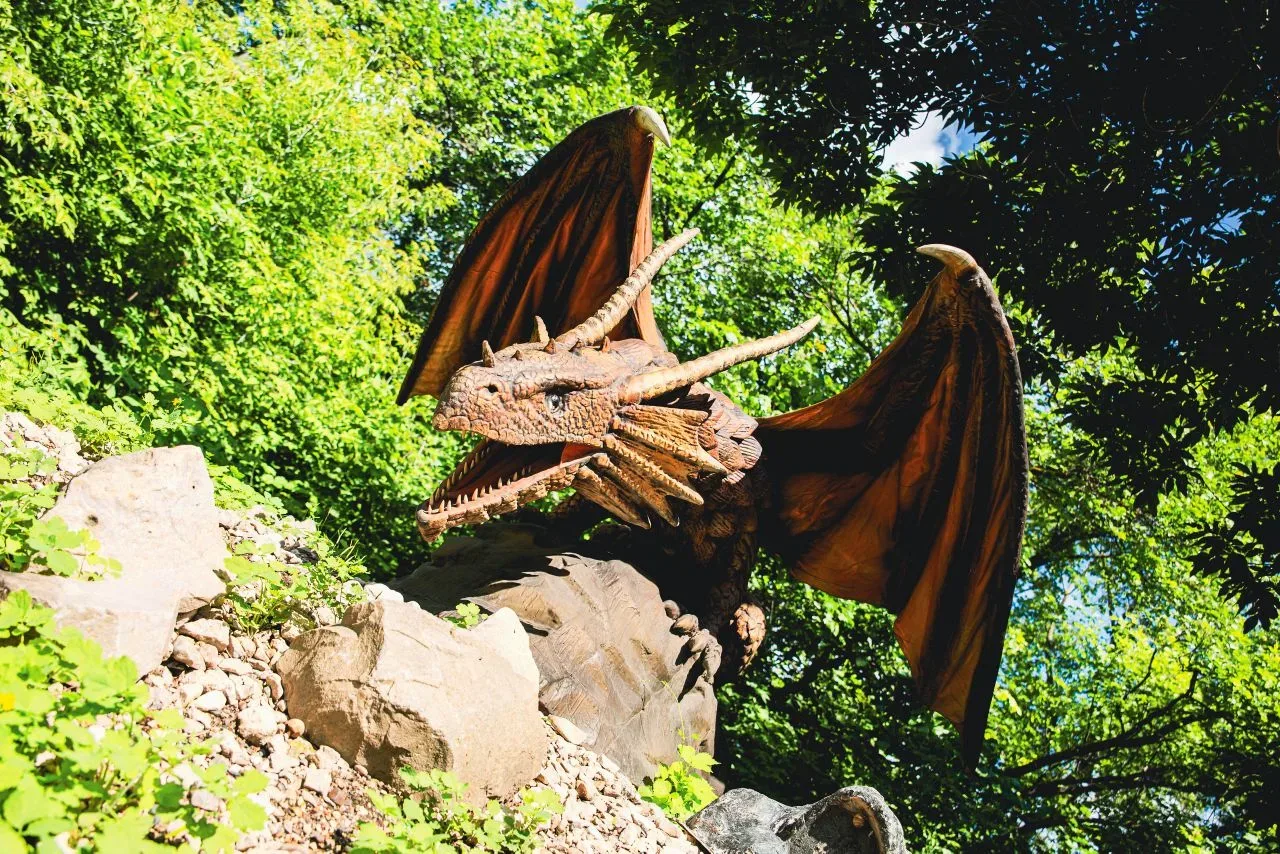 🐉 Тематический парк "Сказки о драконах".🐉    ✅Движущиеся экспонаты драконов.  ✅Сказочные огромные ра