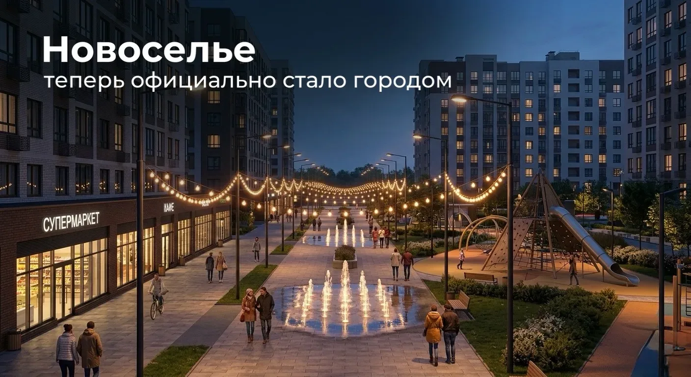 Новоселье теперь официально город 🥳  13 мая официально вступил в силу закон: Новоселье больше не пос