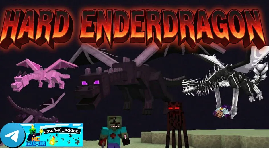 Дополнение Hard Enderdragon (1.21)  Дополнение Hard Enderdragon (1.21) изменяет механику борьбы с Эн