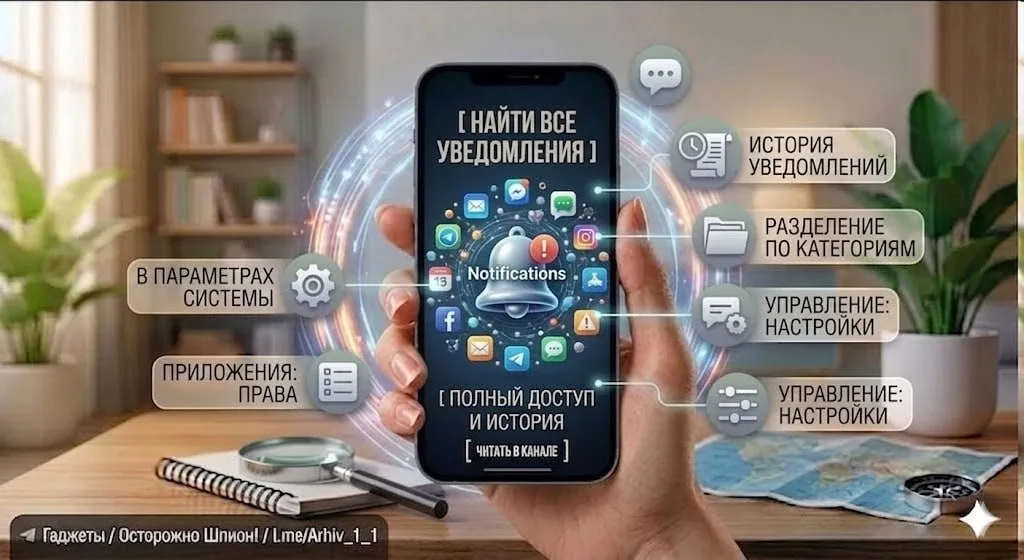 📱 Как найти все уведомления на телефоне  На телефоне есть журнал, который хранит уведомления от месс